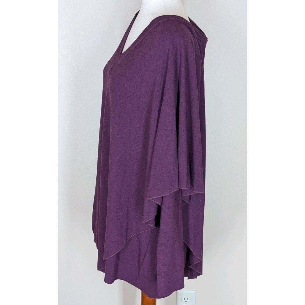 Soft Surrounding Madeleine Tunic Blouse Top V-Neck Size Large Plum Purple - Picture 5 of 11